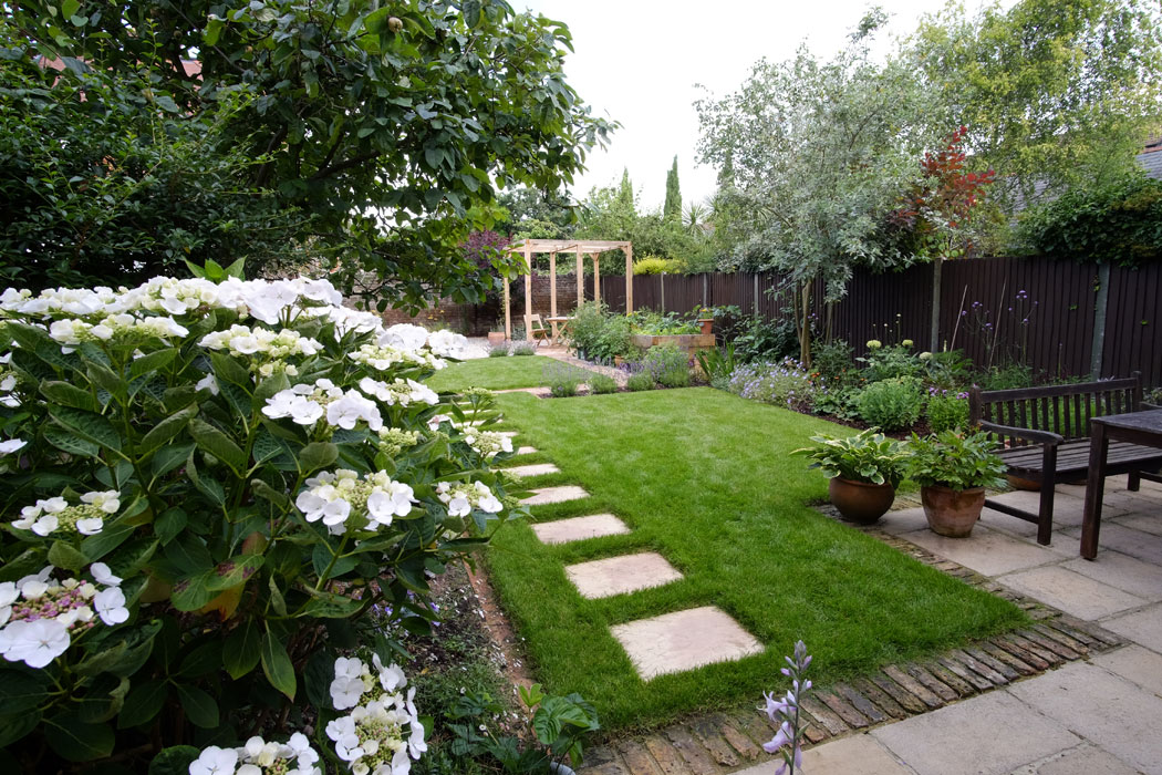 View of garden from existing patio